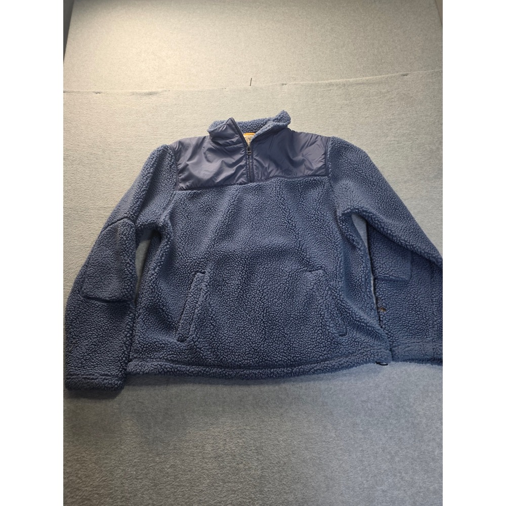 Timberland Stratham‎ Issue Sherpa Fleece Quarter Zip Jacket Blue Mens Large